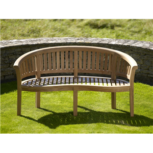 Broadway Banana Bench Teak 8cm Scroll